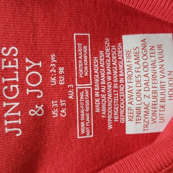 Jingles & Joy NWT Boys "Christmas Crew" 2-piece Pajama Set - Picture 4 of 7